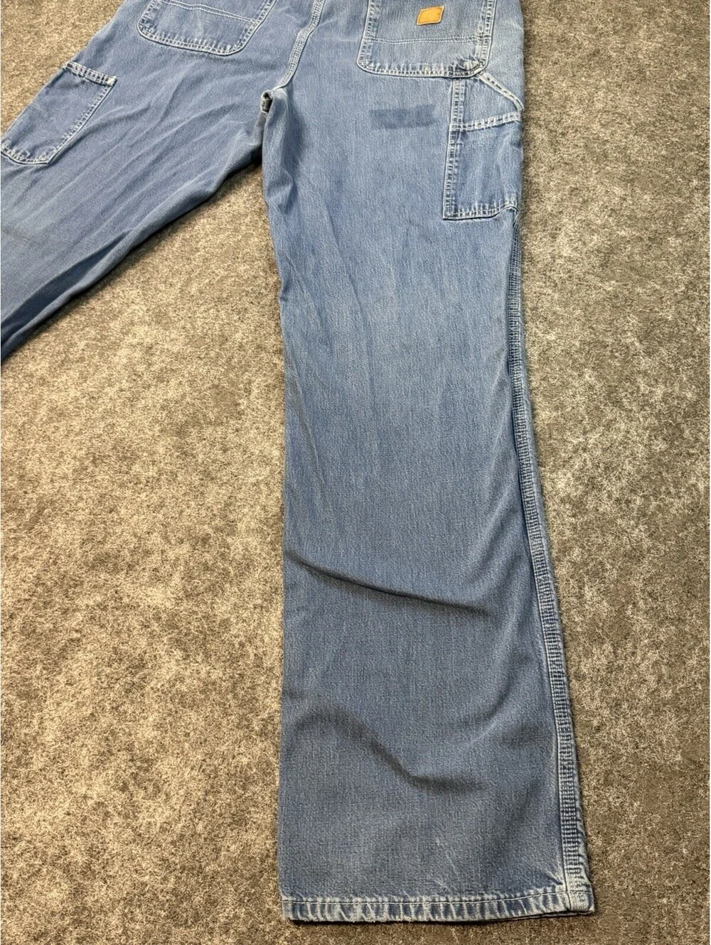 Carhartt Carpenter Jeans Mens 36x33 Light Wash Relaxed Fit Work Denim Pants